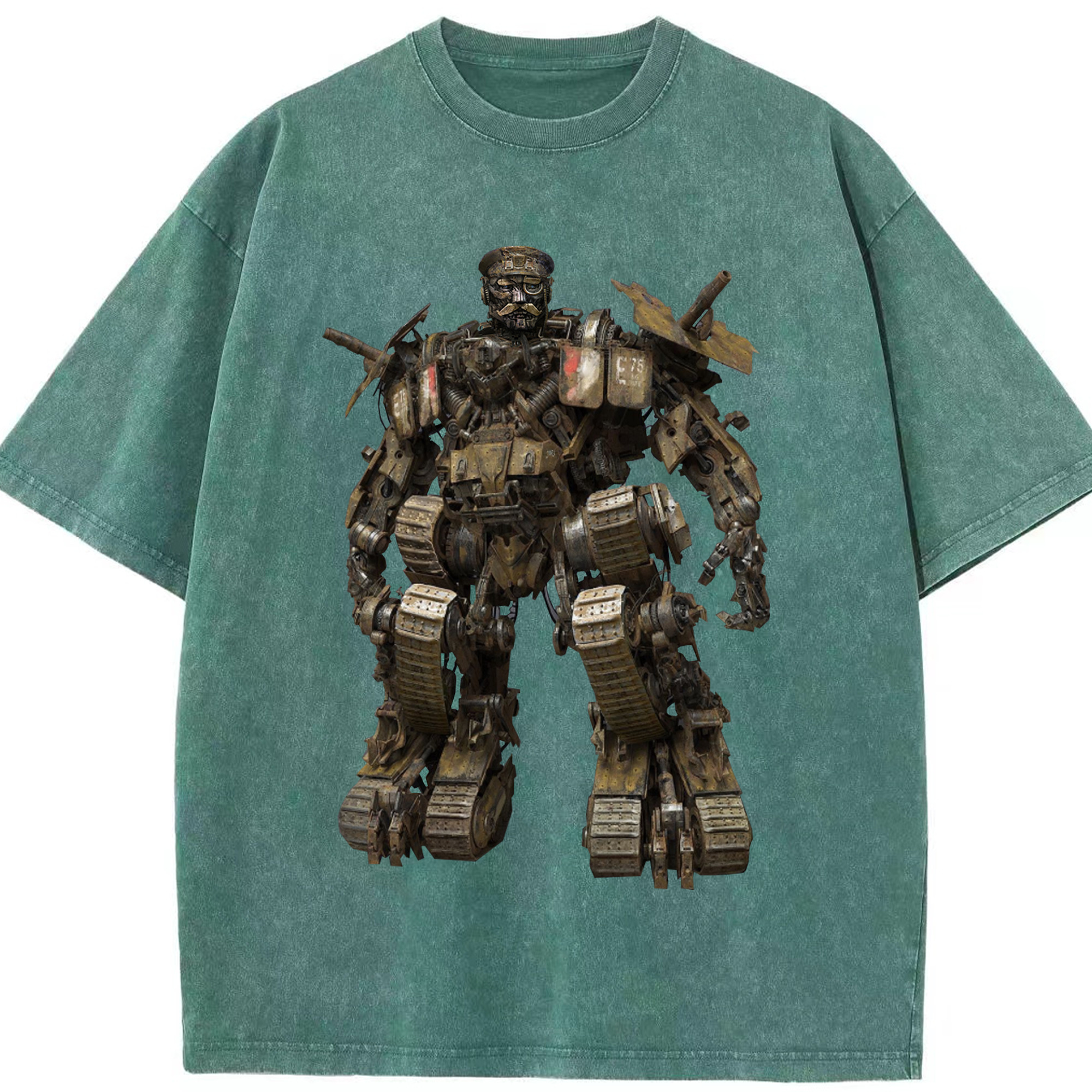 （画像用）  綿100% ヴィンテージ風 半袖Tシャツ（フロントプリント）
